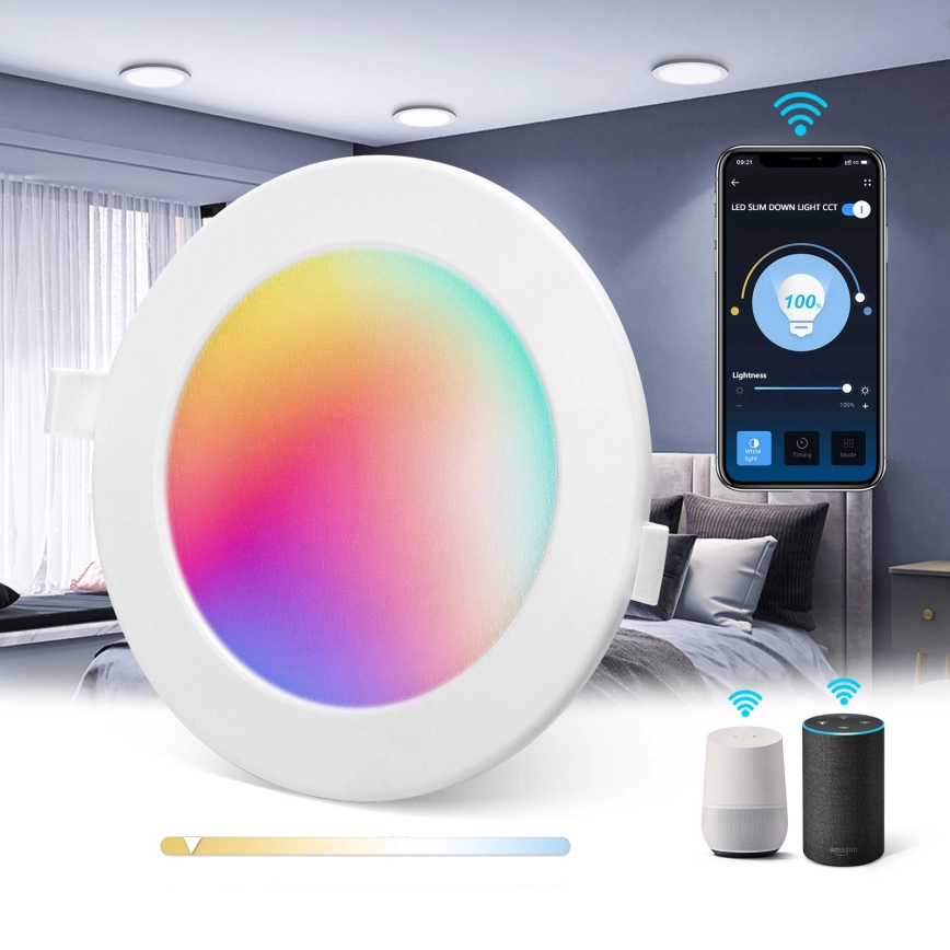 Aigostar - LED RGBW Badkamer inbouwverlichting MESH LED/18W/230V 2700-6500K IP44