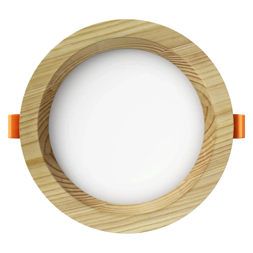 APLED  LED HANG PLAFONDVERLICHTING RONDO WOODLINE LED/6W/230V 4000K DIAMETER 15 CM GRENEN MASSIEF HOUT