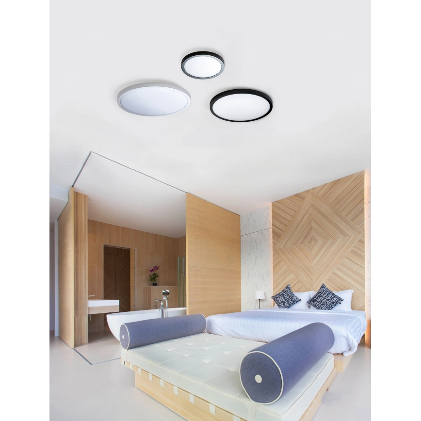 AZZARDO AZ4235  LED PLAFONDLAMP MALTA LED/12W/230V DIAMETER 17 CM ZWART