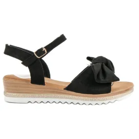 Bello Star Sandalen met een strik zwart