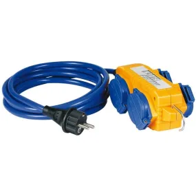 Brennenstuhl AT-N05V3V3-F 3G1,5 Verlengsnoer IP44 met Powerblock 5m blauw