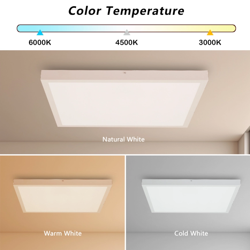BRILAGI  LED DIMBARE BADKAMER PLAFONDVERLICHTING FRAME SMART LED/50W/230V 60X60 CM 30006000K IP44 WIT + AFSTANDSBEDIENING