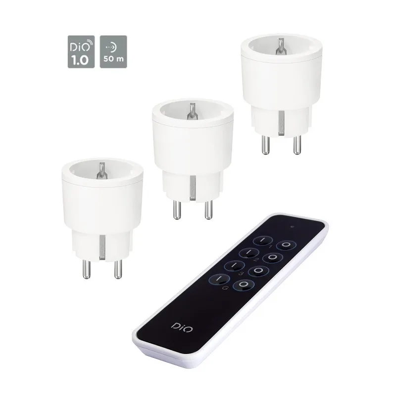 DIO 1.0 NANO: 3 SCHAKELSTOPCONTACTEN + AFSTANDSBEDIENING