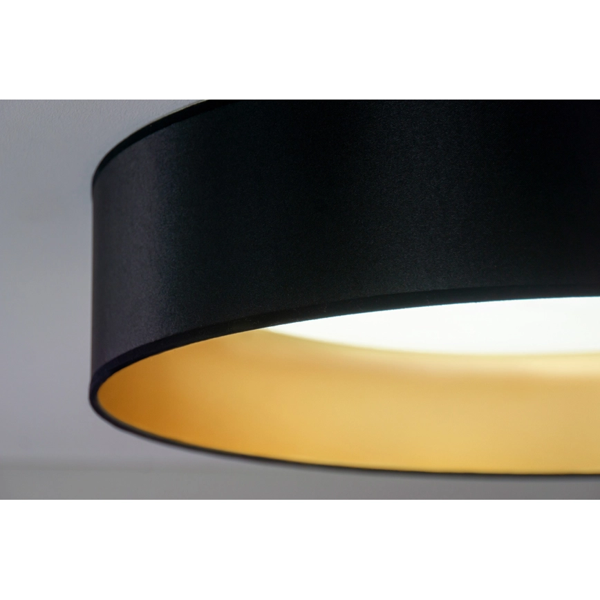 DUOLLA  LED PLAFONDLAMP ROLLER LED/24W/230V DIAMETER 45 CM ZWART/GOUD