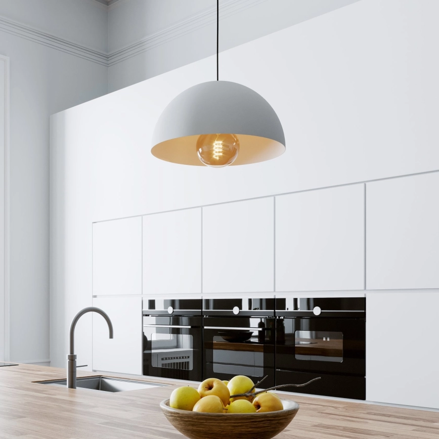 Eglo - Hanglamp aan een koord 1xE27/40W/230V diameter 38 cm wit