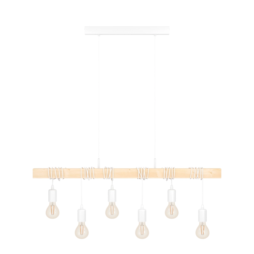 EGLO  HANGLAMP AAN EEN KOORD 6XE27/60W/230V  FSC GECERTIFICEERD