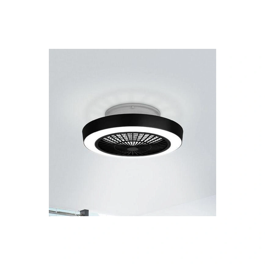 EGLO  LED DIMBAAR CEILING FAN LED/37,8W/230V ZWART + AFSTANDSBEDIENING