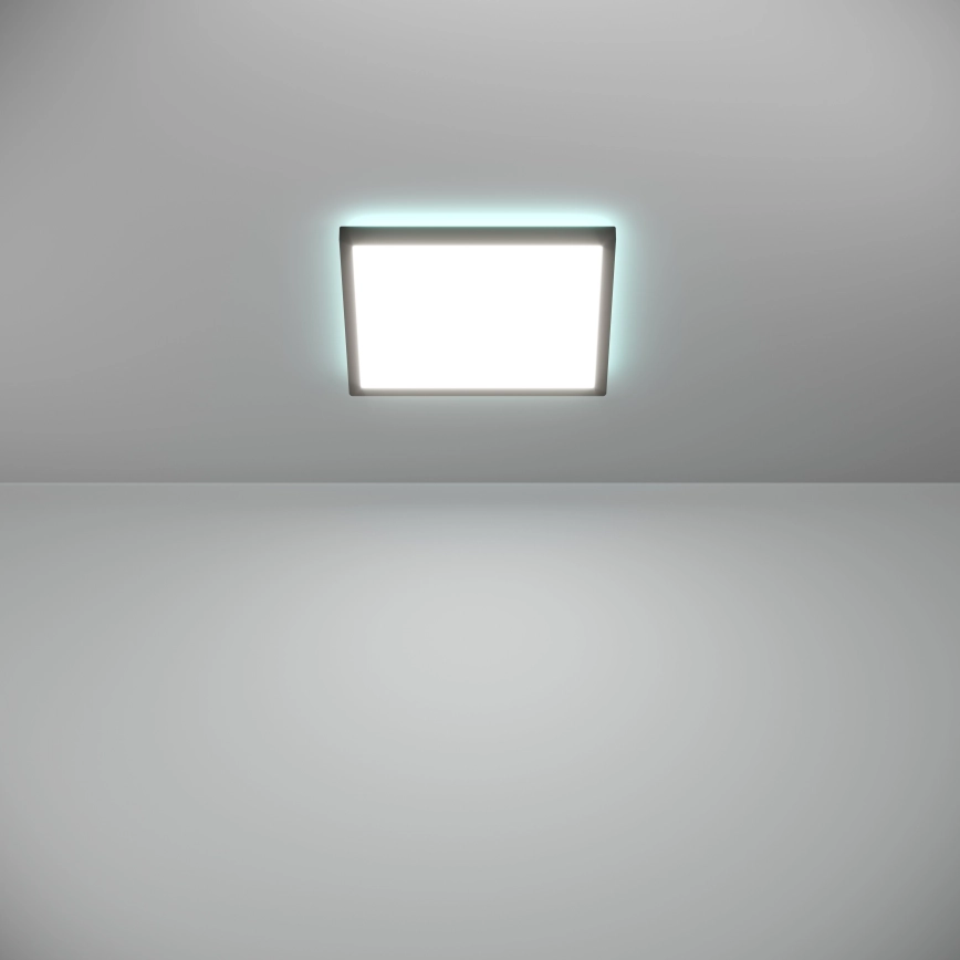 EGLO  LED RGBW DIMBARE BADKAMER PLAFONDLAMP LED/13,4W/230V 27006500K 29X29 CM IP44 ZWART