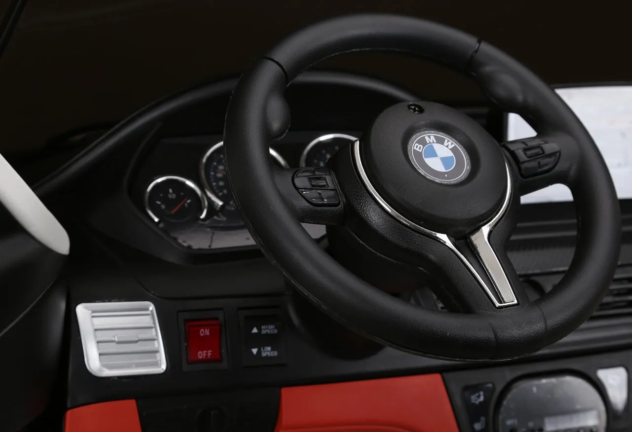 Elektrische Kinderauto BMW X6M Wit 12V Met Afstandsbediening 2 Persoons Auto