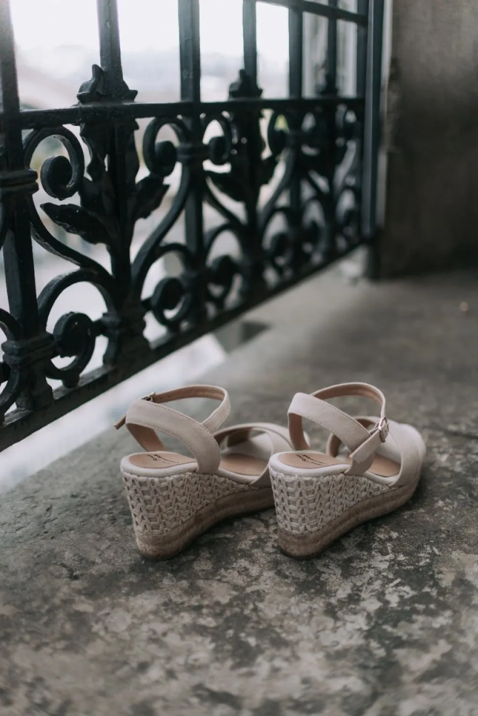 Espadrilles met sleehak Louise | Beige