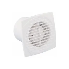 Eurovent Badkamer/Toiletventilator D 100 ABS, kunststof wit