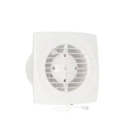 Eurovent Badkamer/Toiletventilator DVT 100 ABS, kunststof wit