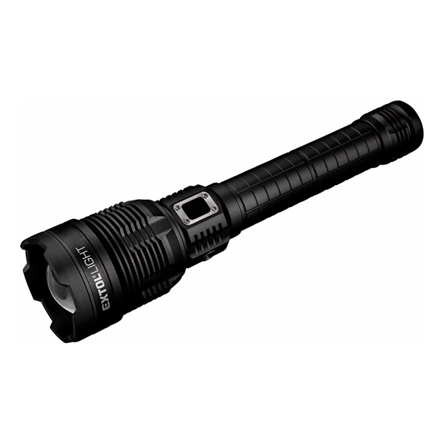 Extol - LED Dimbare oplaadbare zaklamp met powerbank LED/60W/10000 mAh 8000 lm IPX4 zwart