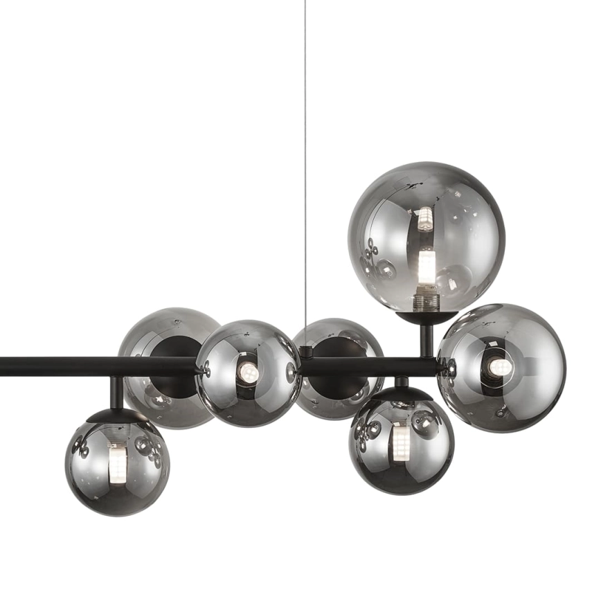 Hanglamp aan een koord MILA 10xG9/9W/230V zwart/grijs