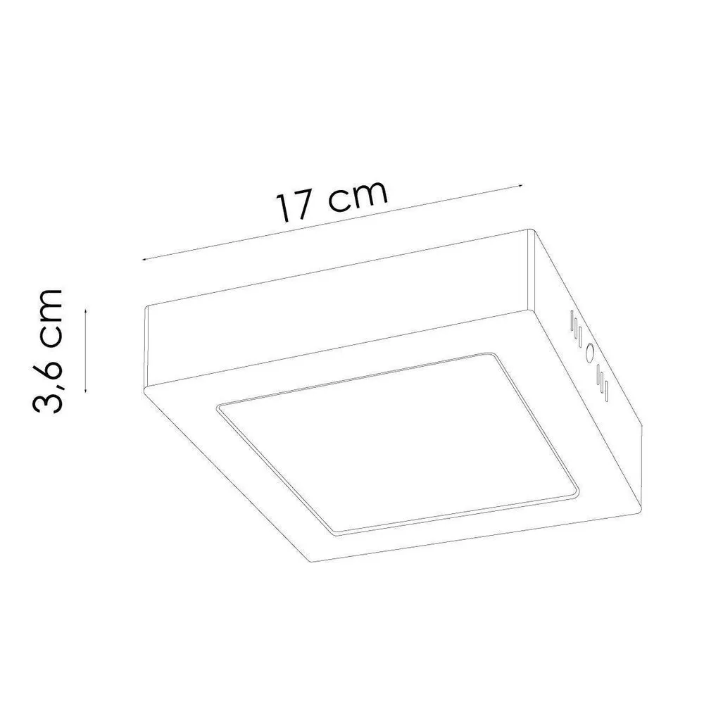 HOME SWEET HOME LED PLAFONDLAMP SKA VIERKANT 17  WIT