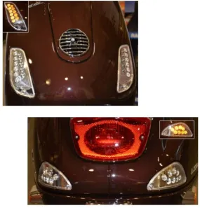 Knipperlicht Set LED Helder (Voor+Achter) Vespa Lx 50 / Vespa S / Vespa Lxv Model Origineel