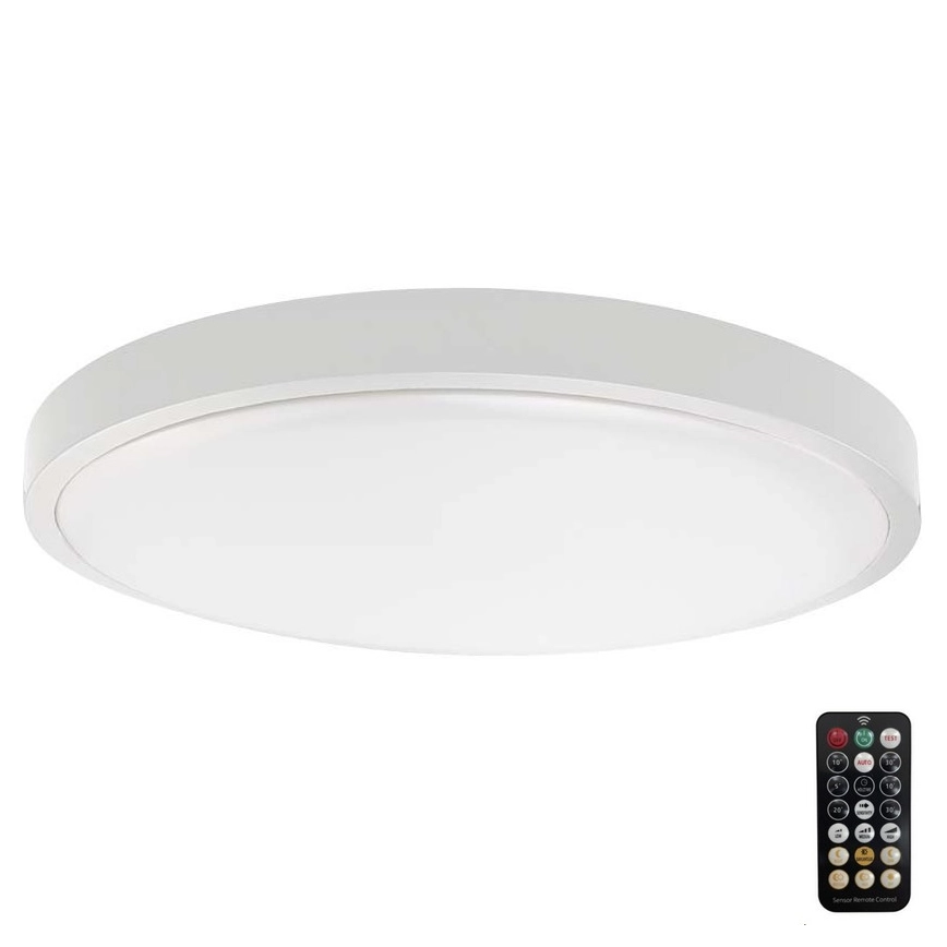 LED Badkamer plafondlamp met sensor LED/36W/230V 4000K IP44 wit + afstandsbediening