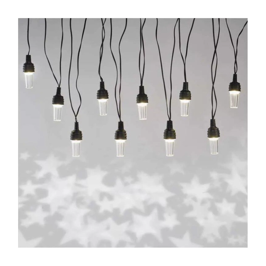 LED Kerst lichtsnoer voor buiten 10xLED/9,5 m IP44 koud wit