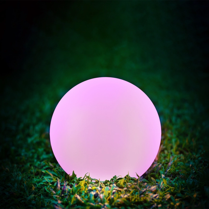 LED RGBW Solar lamp BALL LED/1,2V diameter 30 cm IP65 + afstandsbediening