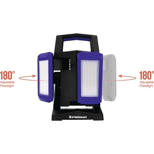 LEDSCHIJNWERPER 50 W 8004500 LM LIION 5200 MAH 14,8 V IP54 PROMAT