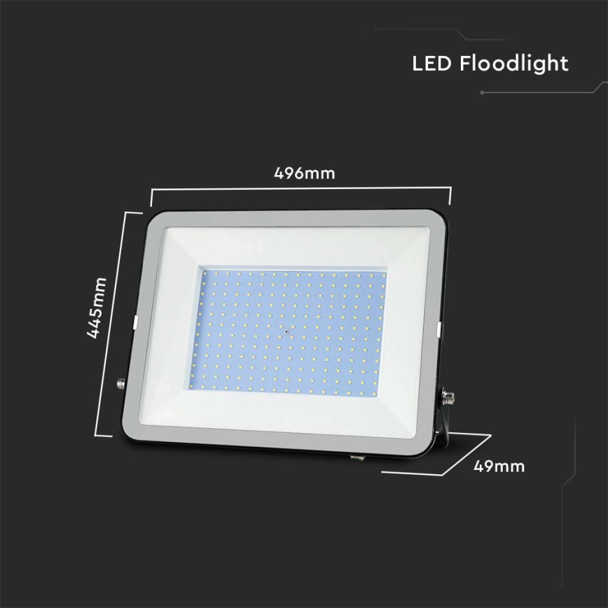 LED Schijnwerper SAMSUNG CHIP LED/300W/230V 6500K IP65 zwart