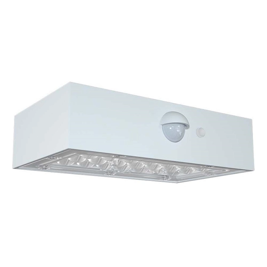 LED Solar wandlamp met sensor LED/3W/3,7V 3000K/4000K IP65 wit
