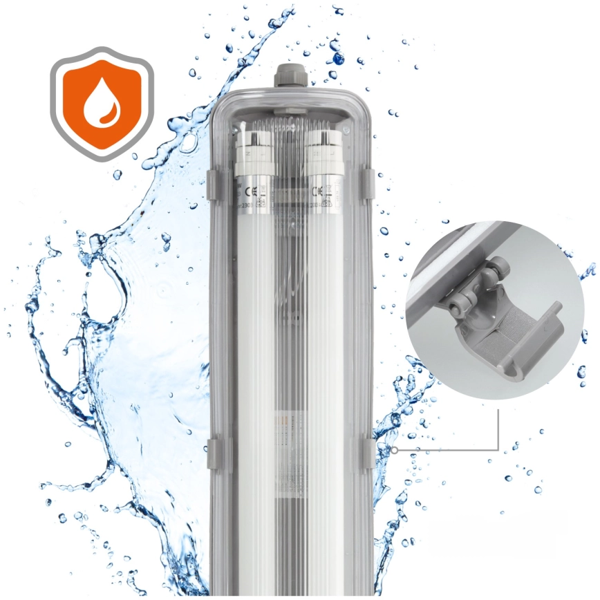 LED TLBUIS WERKVERLICHTING T8 2XG13/9W/230V 4000K IP65 67,5 CM