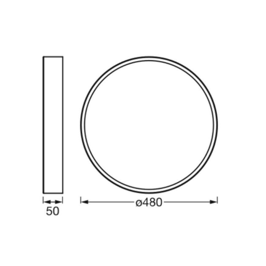 LEDVANCE  LED PLAFONDLAMP ORBIS SLIM LED/36W/230V WIT