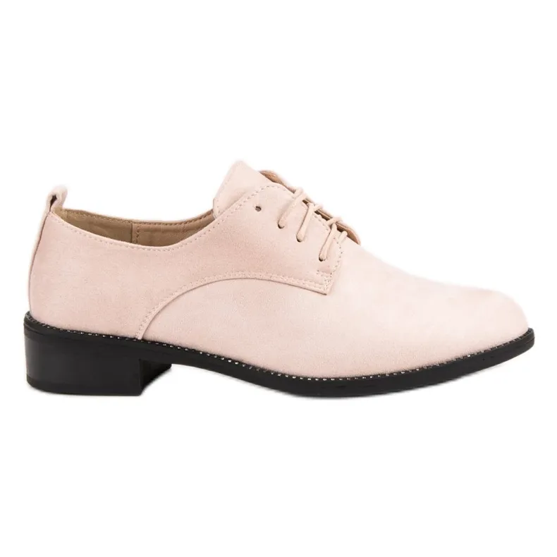 Marquiz Beige brogues met veters