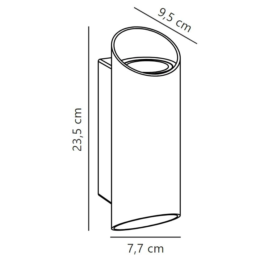 NORDLUX  WANDLAMP VOOR BUITEN NICO 2XGU10/25W/230V IP54 ANTRACIET