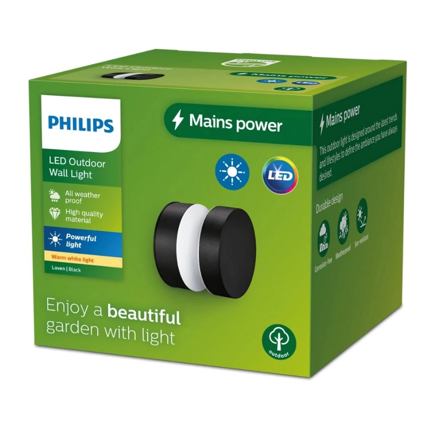 PHILIPS  LED WANDLAMP VOOR BUITEN LAVEN LED/6W/230V 2700K IP44