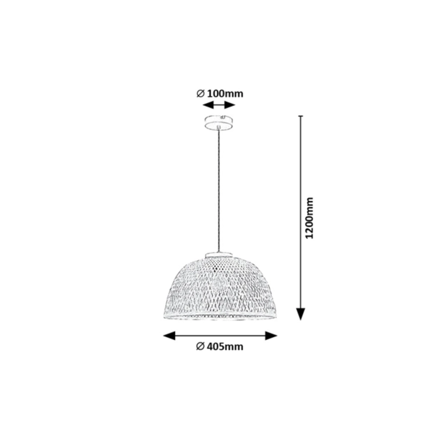 RABALUX  HANGLAMP AAN EEN KOORD 1XE27/25W/230V ROTAN