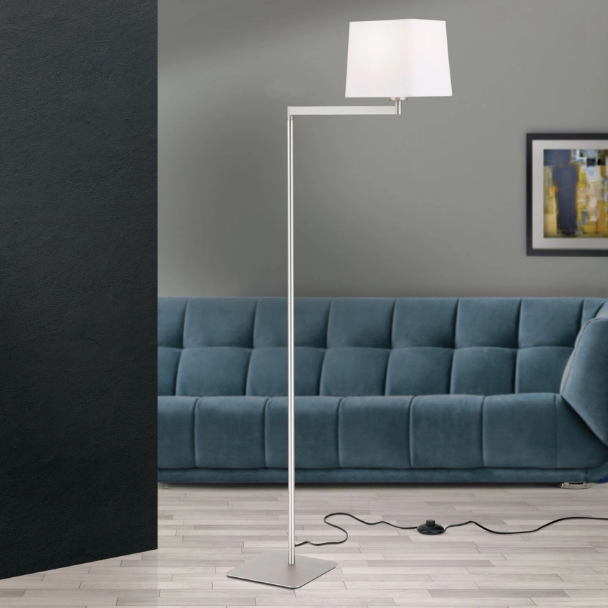 Staande Lamp CARLTON 1xE27/40W/230V wit/mat chroom