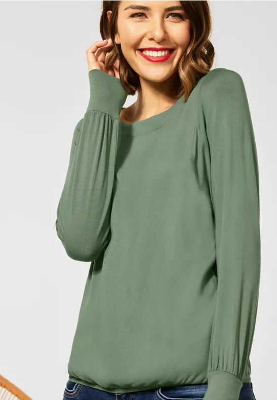 Street One Shirt van een combinatie van materialen