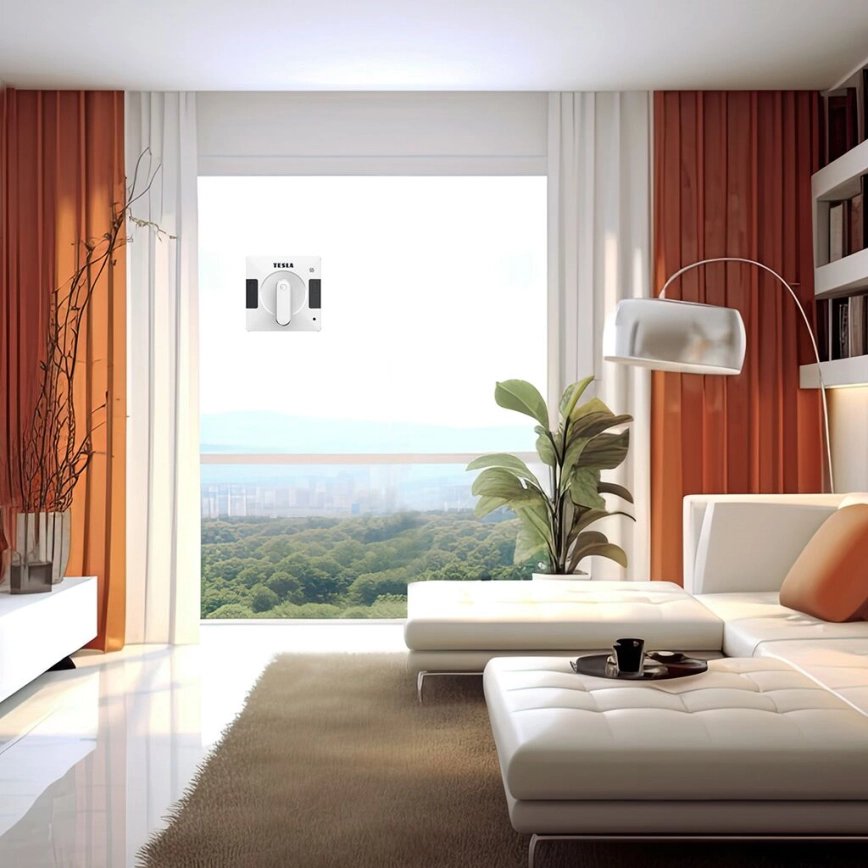 TESLA ELECTRONICS ROBOSTAR  SLIMME GLAZENWASSER MET DUBBELE WATERSPROEIER 72W/230V/500 MAH WIFI + AFSTANDSBEDIENING