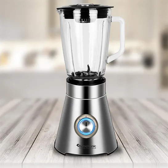 TURBOTRONIC – BLENDER ELEKTRONISCH – GLAZEN BLENDERKAN & FRUITFILTER – 1.5 LITER – TTBG9