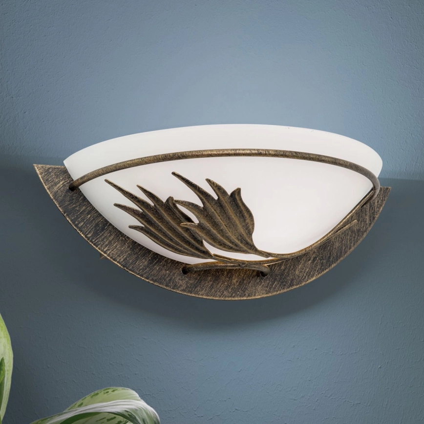 Wandlamp FLEUR 1xE14/60W/230V brons