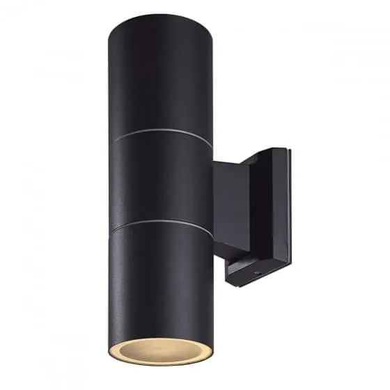 Wandlamp voordeurlamp buitenlamp aluminium zwart Ø 6 cm