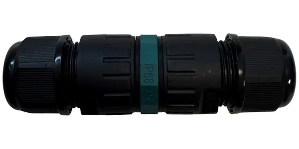 Waterproof connector IP 68 voor verbinden van snoeren