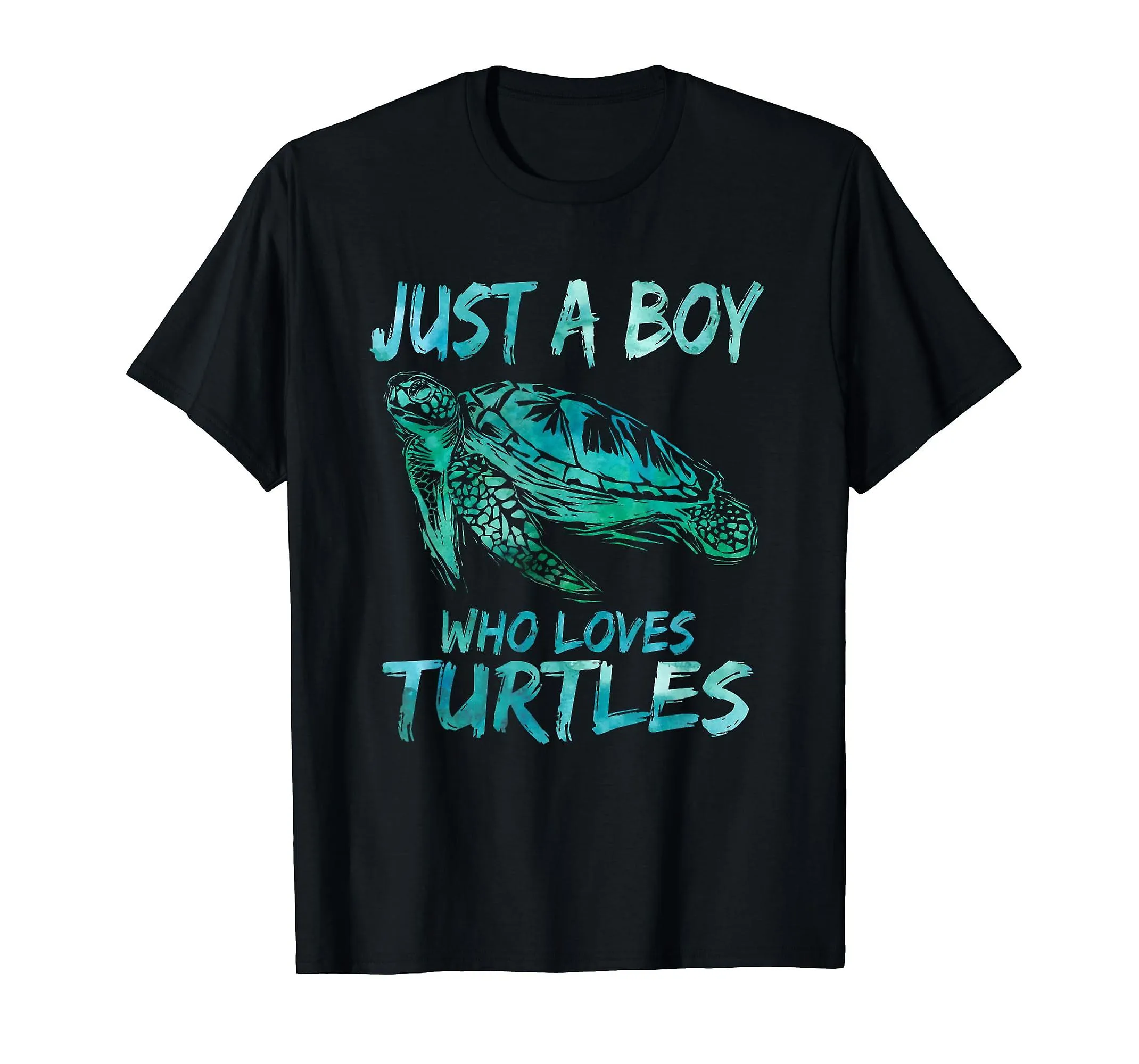 ZEE OCEAAN AQUAREL GEWOON EEN JONGEN DIE HOUDT VAN SCHILDPADDEN TSHIRT